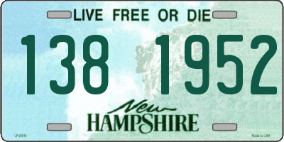 NH license plate 1381952