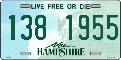 NH license plate 1381955