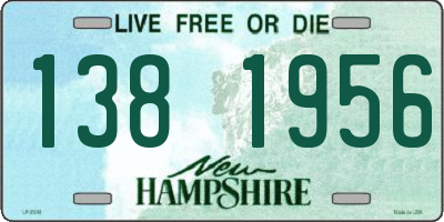 NH license plate 1381956