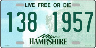 NH license plate 1381957