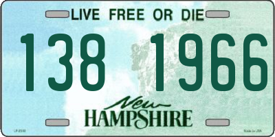 NH license plate 1381966