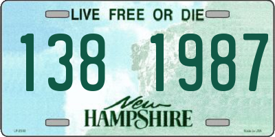 NH license plate 1381987