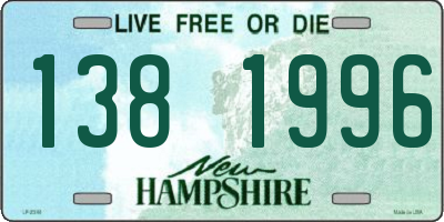 NH license plate 1381996