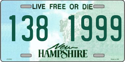 NH license plate 1381999