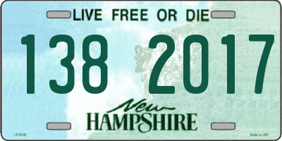 NH license plate 1382017