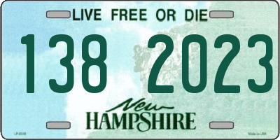NH license plate 1382023