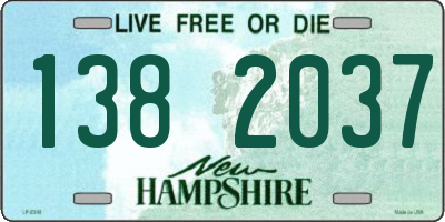 NH license plate 1382037