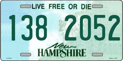 NH license plate 1382052
