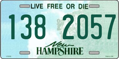 NH license plate 1382057