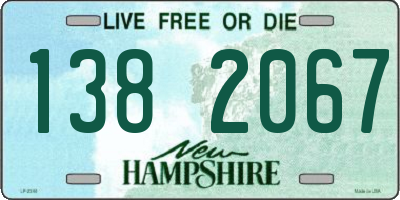 NH license plate 1382067