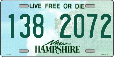 NH license plate 1382072
