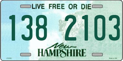 NH license plate 1382103