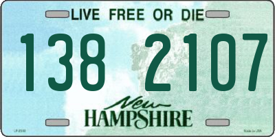 NH license plate 1382107