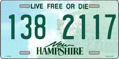 NH license plate 1382117