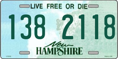 NH license plate 1382118