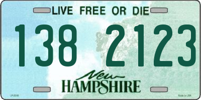 NH license plate 1382123