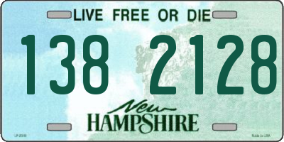 NH license plate 1382128