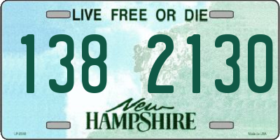 NH license plate 1382130