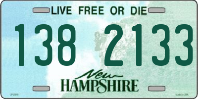 NH license plate 1382133
