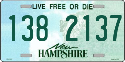 NH license plate 1382137