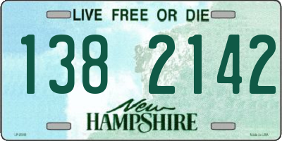 NH license plate 1382142