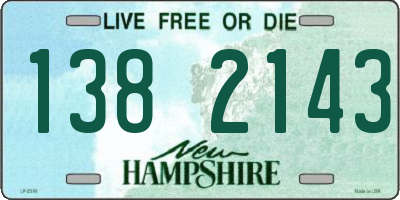NH license plate 1382143