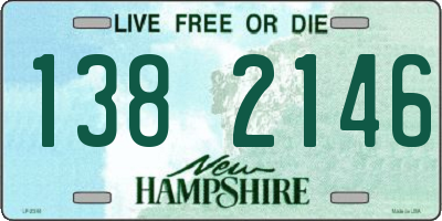NH license plate 1382146