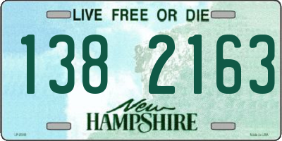 NH license plate 1382163