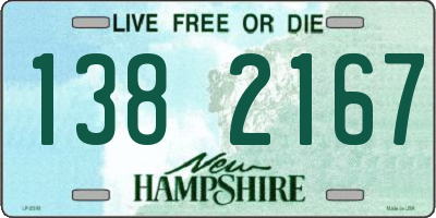 NH license plate 1382167