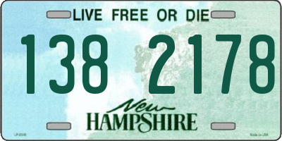 NH license plate 1382178