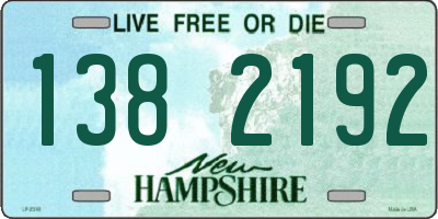 NH license plate 1382192
