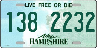NH license plate 1382232