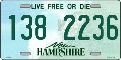NH license plate 1382236