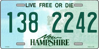 NH license plate 1382242