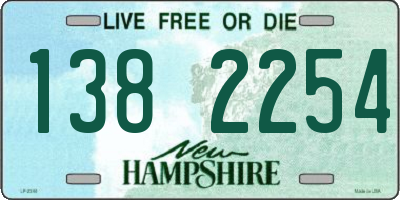 NH license plate 1382254