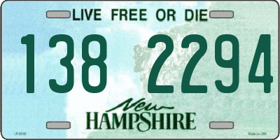 NH license plate 1382294