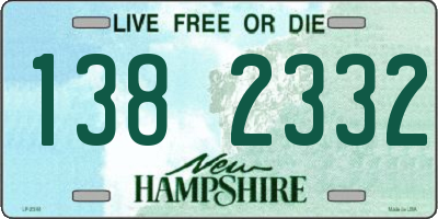 NH license plate 1382332