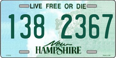 NH license plate 1382367