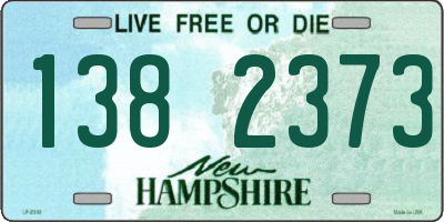 NH license plate 1382373