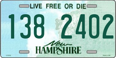 NH license plate 1382402