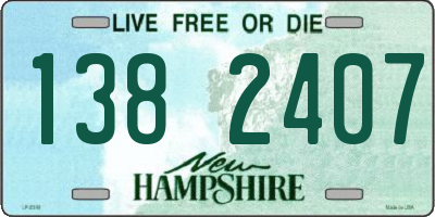 NH license plate 1382407