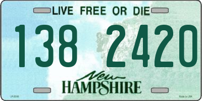 NH license plate 1382420