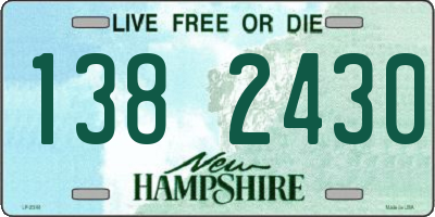 NH license plate 1382430
