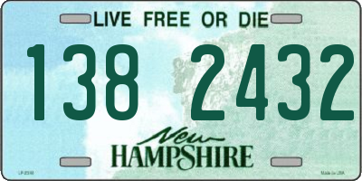 NH license plate 1382432