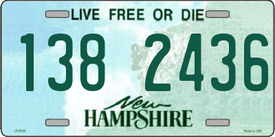 NH license plate 1382436