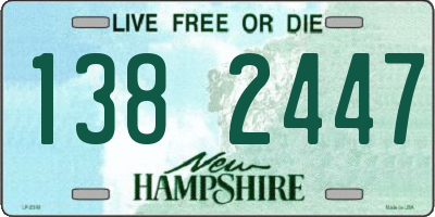 NH license plate 1382447