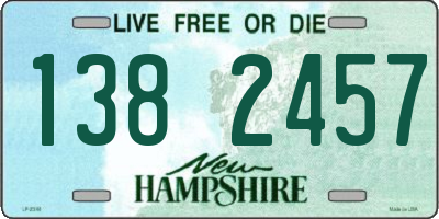 NH license plate 1382457