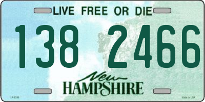 NH license plate 1382466