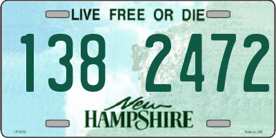 NH license plate 1382472