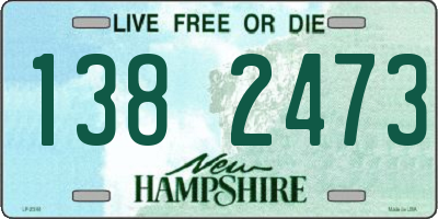 NH license plate 1382473